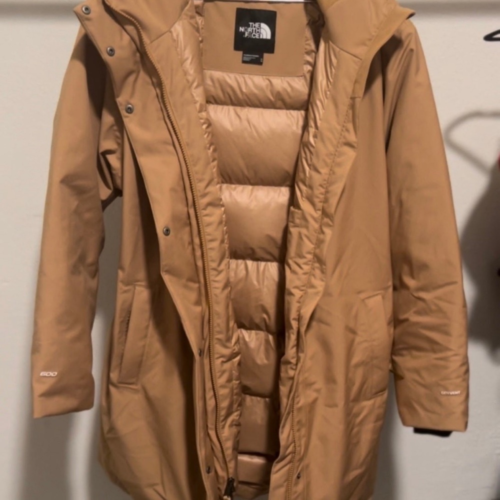 The North Face Tan Hooded Jacket - Picture 2 of 3